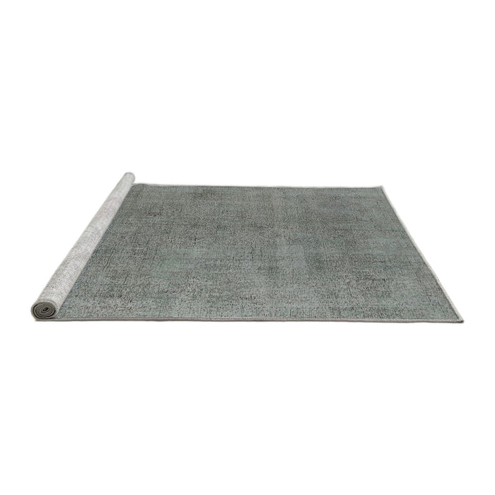 Sideview of Machine Washable Industrial Modern Silver Gray Rug, wshurb1857
