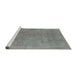 Sideview of Machine Washable Industrial Modern Silver Gray Rug, wshurb1857