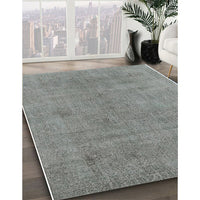 Mid-Century Modern Silver Gray Oriental Rug, urb1857