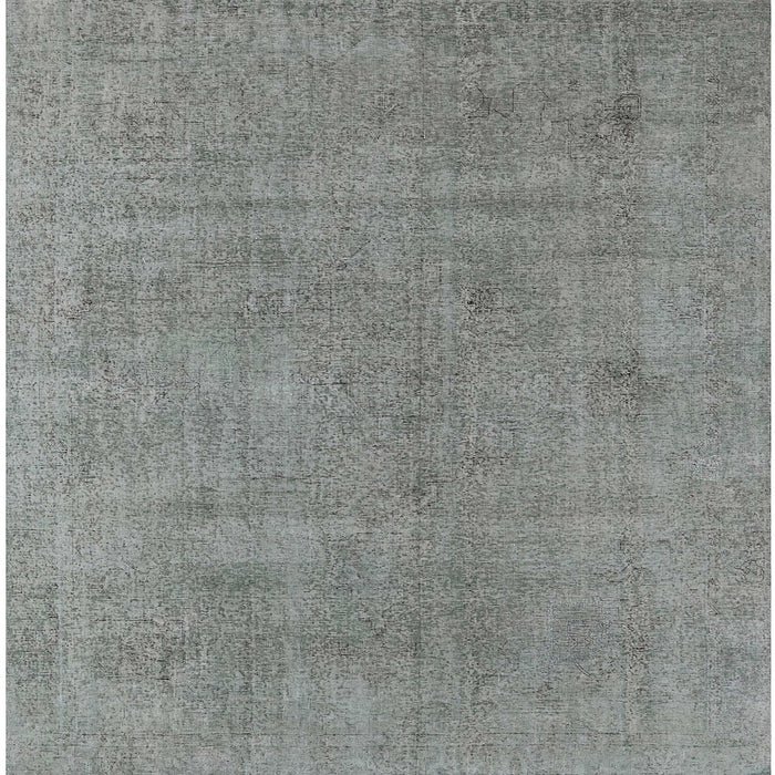 Square Mid-Century Modern Silver Gray Oriental Rug, urb1857
