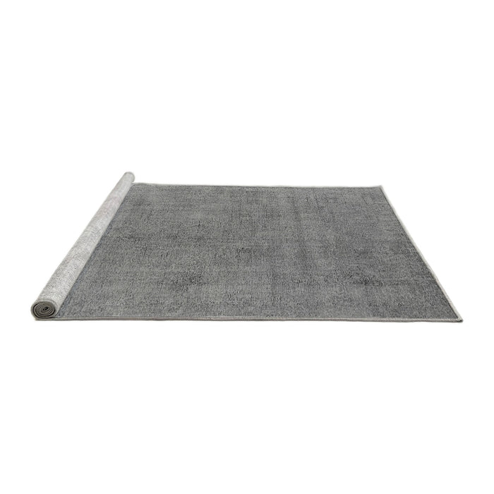 Sideview of Machine Washable Oriental Gray Industrial Rug, wshurb1857gry