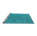 Sideview of Machine Washable Oriental Light Blue Industrial Rug, wshurb1857lblu