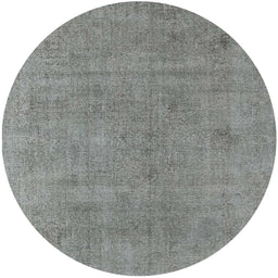 Round Machine Washable Industrial Modern Silver Gray Rug, wshurb1857
