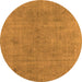 Round Oriental Orange Industrial Rug, urb1857org