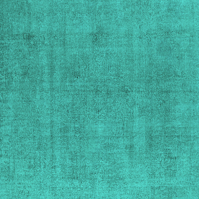 Square Oriental Turquoise Industrial Rug, urb1857turq