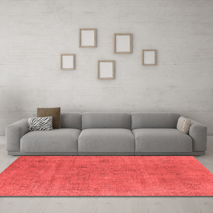 Industrial Red Washable Rugs