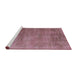 Sideview of Machine Washable Industrial Modern Pale Violet Red Pink Rug, wshurb1858