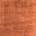 Square Oriental Orange Industrial Rug, urb1858org