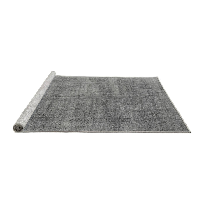 Sideview of Machine Washable Oriental Gray Industrial Rug, wshurb1858gry