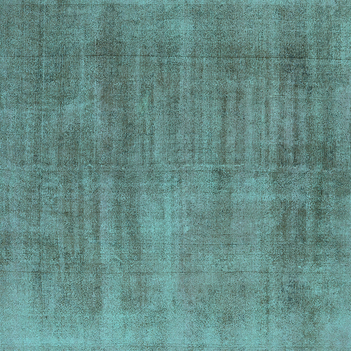 Square Machine Washable Oriental Turquoise Industrial Area Rugs, wshurb1858turq