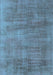 Machine Washable Oriental Light Blue Industrial Rug, wshurb1858lblu