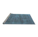 Sideview of Machine Washable Oriental Light Blue Industrial Rug, wshurb1858lblu