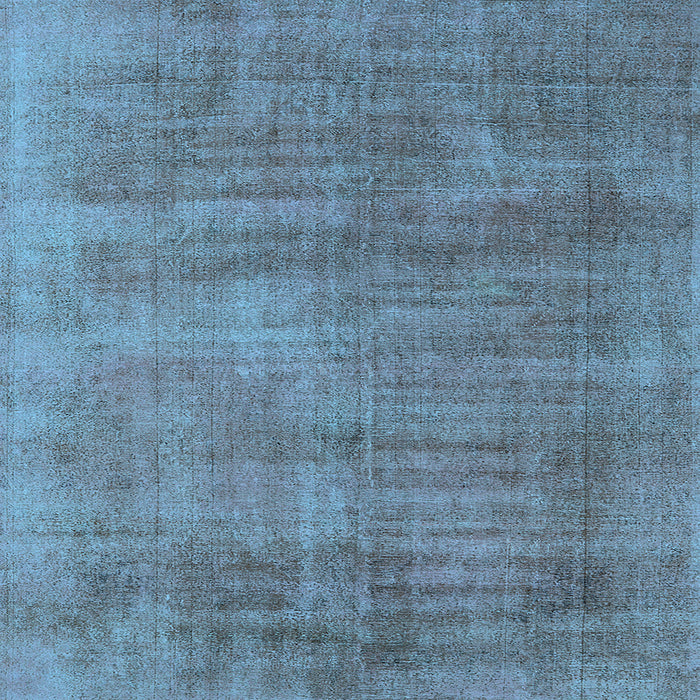 Square Machine Washable Oriental Light Blue Industrial Rug, wshurb1858lblu