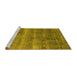 Sideview of Machine Washable Oriental Yellow Industrial Rug, wshurb1859yw