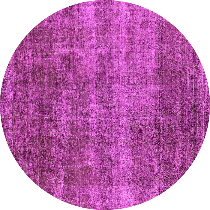 Round Oriental Pink Industrial Rug, urb1859pnk