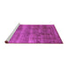 Sideview of Machine Washable Oriental Pink Industrial Rug, wshurb1859pnk