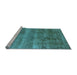 Sideview of Machine Washable Oriental Light Blue Industrial Rug, wshurb1859lblu