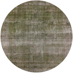 Round Mid-Century Modern Brown Oriental Rug, urb1859