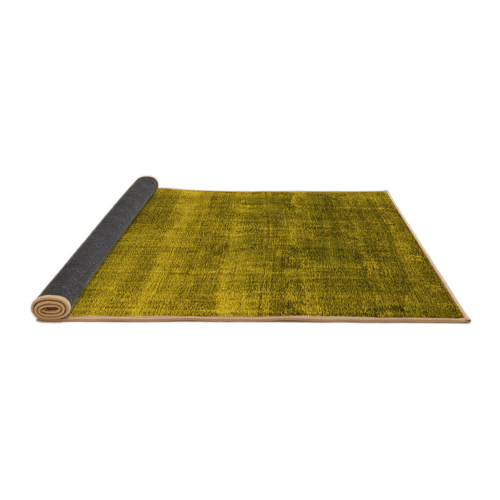 Sideview of Oriental Yellow Industrial Rug, urb1859yw