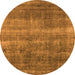 Round Oriental Orange Industrial Rug, urb1859org