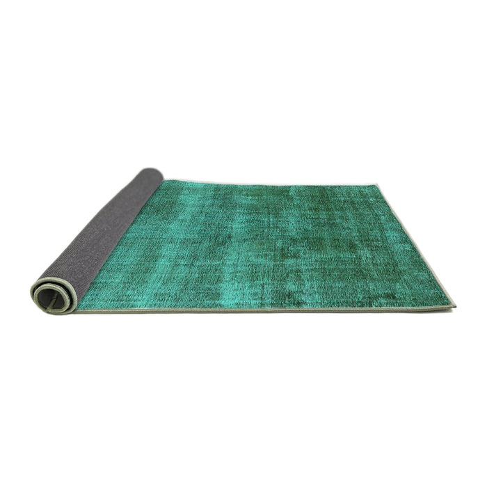 Sideview of Oriental Turquoise Industrial Rug, urb1859turq