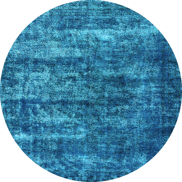 Round Oriental Light Blue Industrial Rug, urb1860lblu