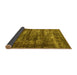 Sideview of Oriental Yellow Industrial Rug, urb1860yw