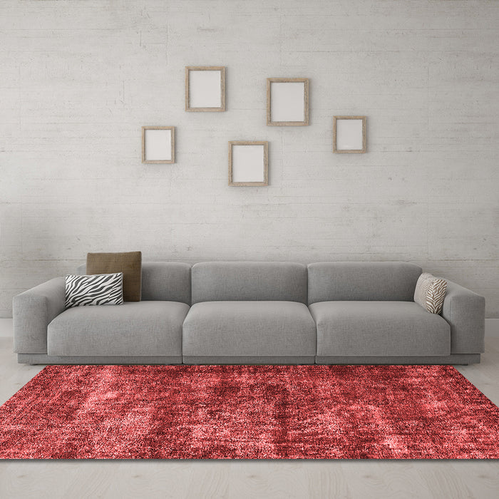Industrial Red Washable Rugs