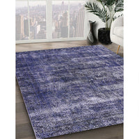 Mid-Century Modern Blue Oriental Rug, urb1860