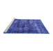 Sideview of Machine Washable Oriental Blue Industrial Rug, wshurb1860blu