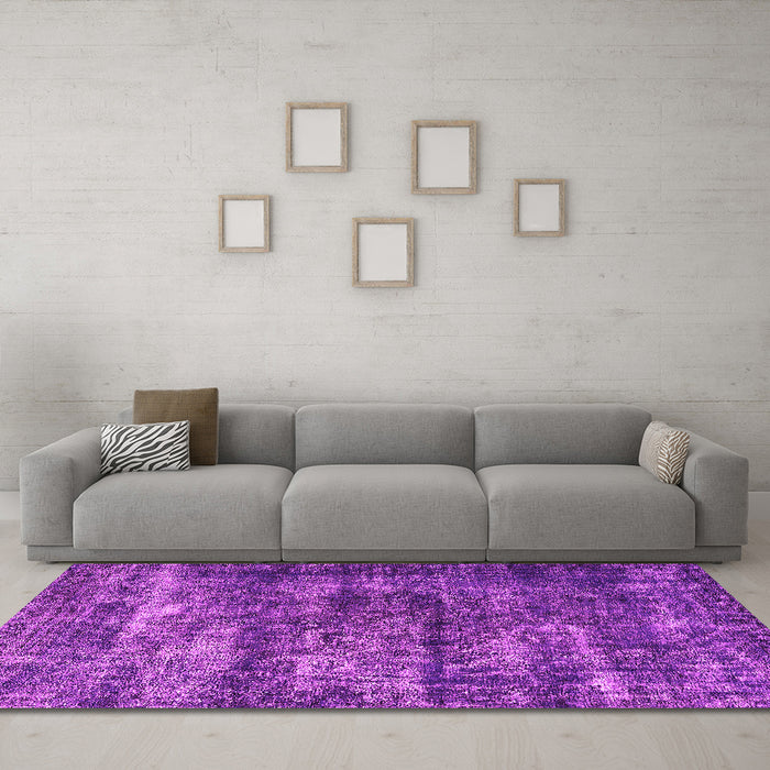 Machine Washable Oriental Pink Industrial Rug in a Living Room, wshurb1860pnk