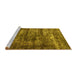 Sideview of Machine Washable Oriental Yellow Industrial Rug, wshurb1860yw