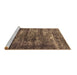 Sideview of Machine Washable Oriental Brown Industrial Rug, wshurb1860brn