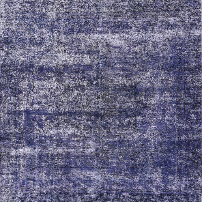Square Machine Washable Industrial Modern Blue Rug, wshurb1860