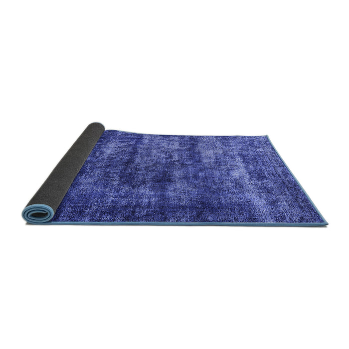 Sideview of Oriental Blue Industrial Rug, urb1860blu