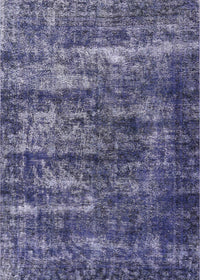 Machine Washable Industrial Modern Blue Rug, wshurb1860