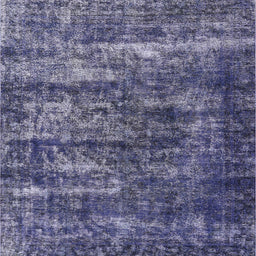 Square Mid-Century Modern Blue Oriental Rug, urb1860