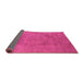 Sideview of Oriental Pink Industrial Rug, urb1861pnk