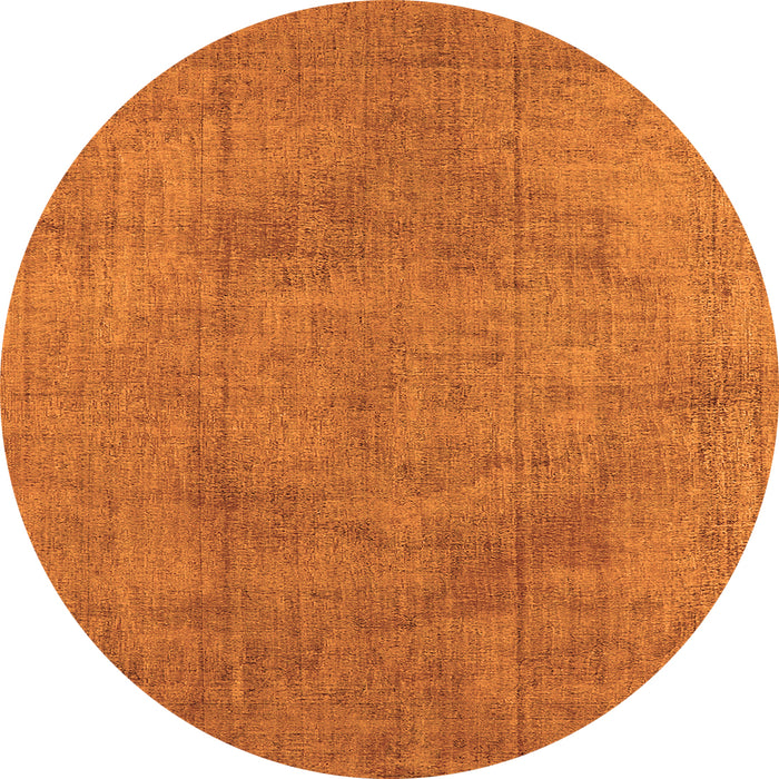Round Machine Washable Oriental Orange Industrial Area Rugs, wshurb1861org
