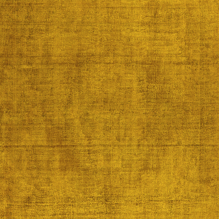 Square Machine Washable Oriental Yellow Industrial Rug, wshurb1861yw