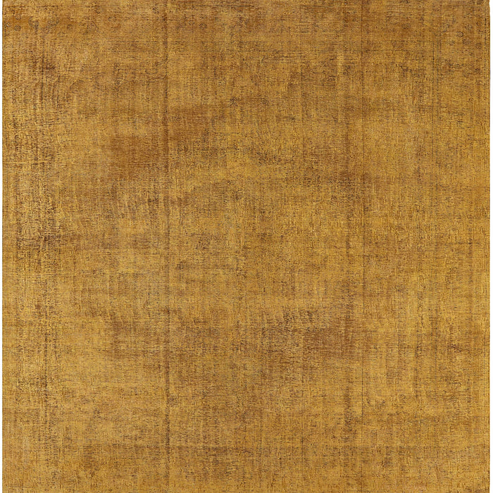 Square Mid-Century Modern Dark Orange Oriental Rug, urb1861