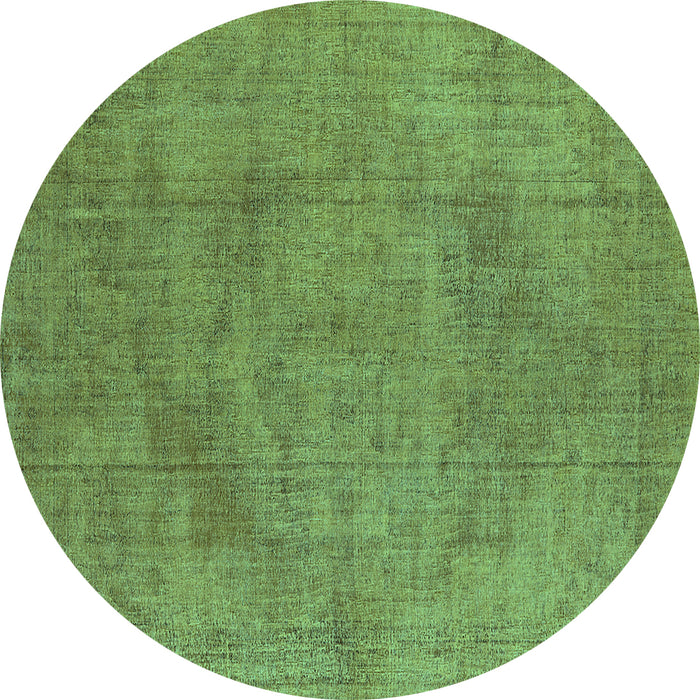 Round Oriental Turquoise Industrial Rug, urb1861turq