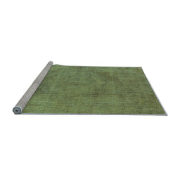 Sideview of Machine Washable Oriental Light Blue Industrial Rug, wshurb1861lblu