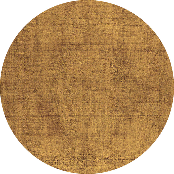 Round Machine Washable Oriental Brown Industrial Rug, wshurb1861brn
