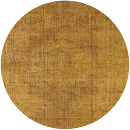 Round Machine Washable Industrial Modern Dark Orange Rug, wshurb1861