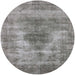 Round Machine Washable Industrial Modern Sandstone Brown Rug, wshurb1862