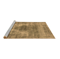 Sideview of Machine Washable Oriental Brown Industrial Rug, wshurb1862brn
