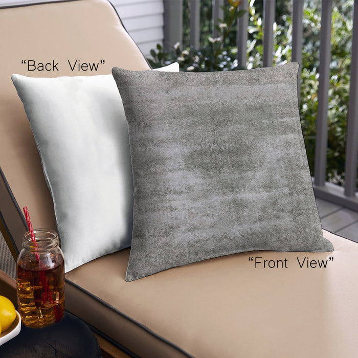 Front View of Mid-Century Modern Urban Square Sandstone Brown Throw Pillow, 18 inch by 18 inch, pwurb1862