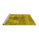 Sideview of Machine Washable Oriental Yellow Industrial Rug, wshurb1862yw