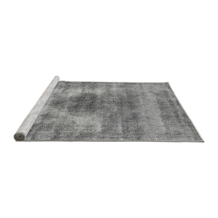 Sideview of Machine Washable Oriental Gray Industrial Rug, wshurb1862gry